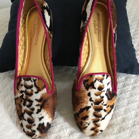Avec Moderation loafers- beautiful leopard 40 1/2 - Picture 1 of 3